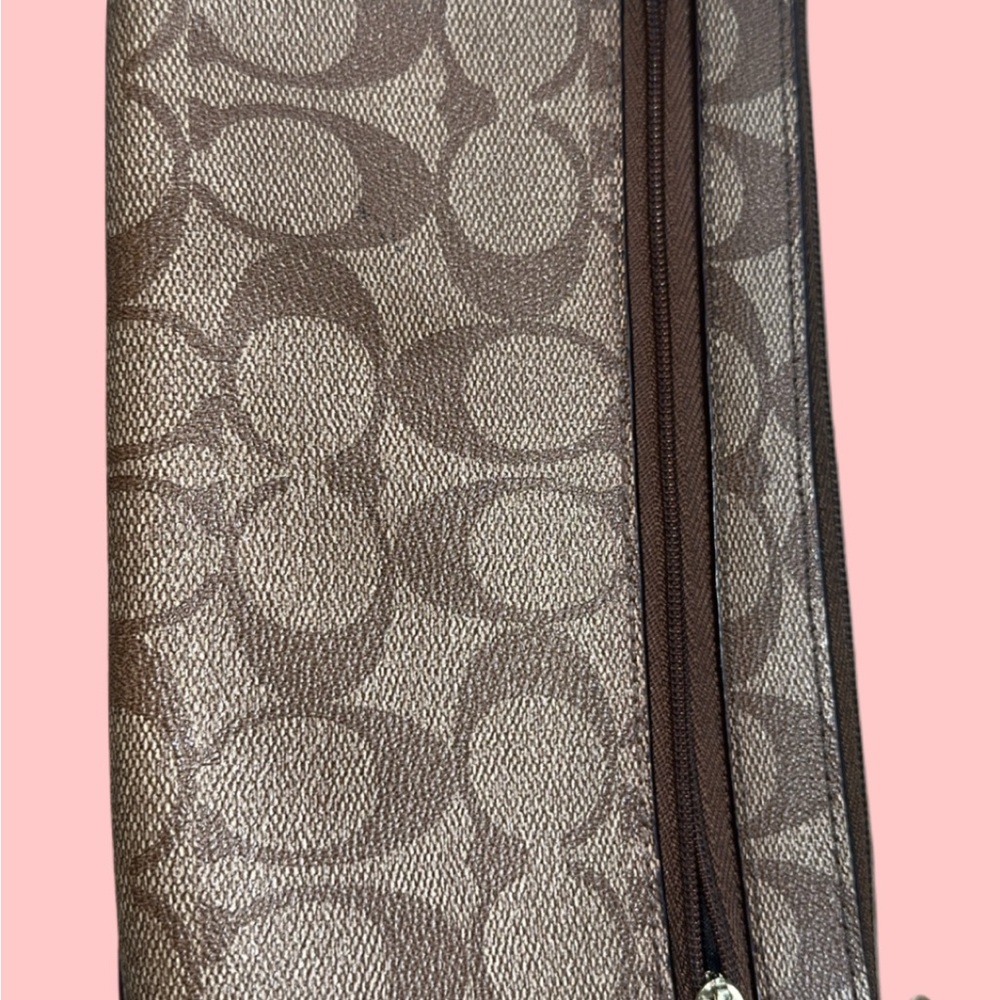 Coach Tan Signature Pattern wallet or Wristlet - image 2